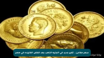 سعر مفاجئ.. تغير جديد في الجنيه الذهب بعد خفض الفائدة في مصر
